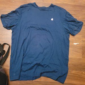 Authentic Apple Shirt - large blue short sleeve